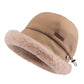 Fashion Coldproof Padded Faux Fur Trimmed Fisherman Hat