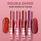 16 Colors Double Ended Highlighting Lip Gloss - High-shine Long-lasting