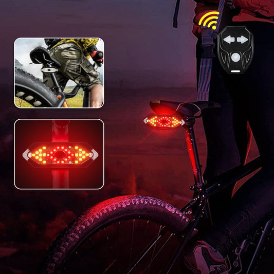 Wireless USB Bike Tail Lights with Remote Control Turn Signals